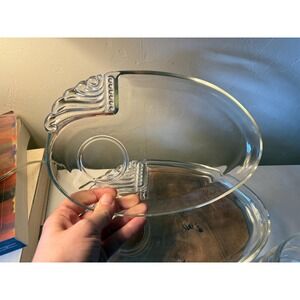 Vintage Hazel Atlas Federal Glass Snack Plates and Cups 4 plates and 3 cups